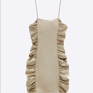 Zara faux leather mini dress